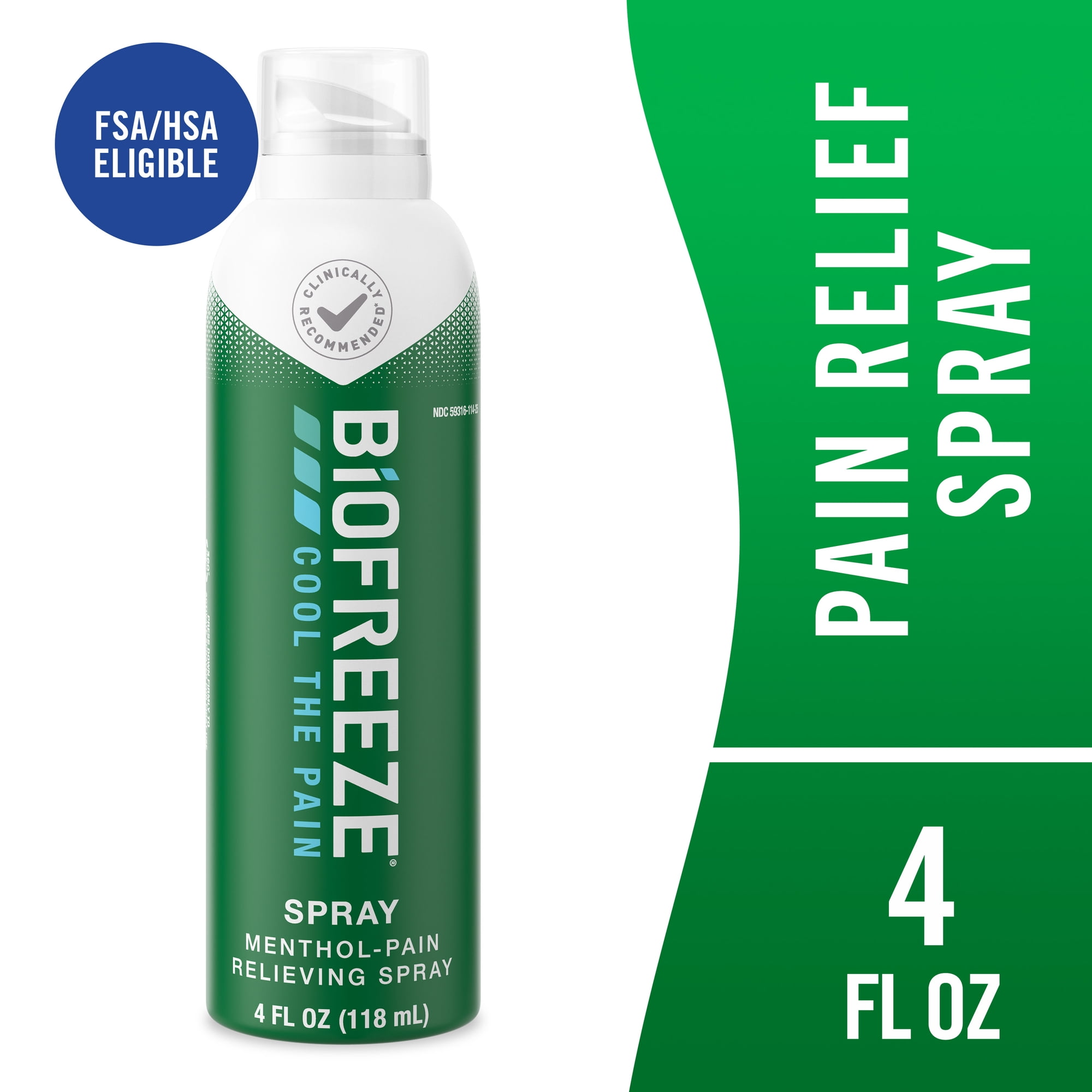 Biofreeze Arthritis Pain Relief Spray, For Joint, Muscle & Back Pain Relief, OTC and HSA Eligible, Menthol, 4 FL OZ