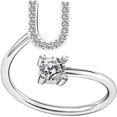 thumbnail image 1 of Letter Open Ring Adjustable Women Rings ,Adjustable Fashion Premium Letter Ring Suitable For Girlfriend And Wife U, 1 of 3