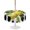 Yellow, Green, Black, White, variant on Outdoor Tablecloth with Umbrella Hole for Patio/Picnic/Party/Camping, Yellow Lemon Waterproof Table Cloth Round Cover Washable, Summer Oil Painting Fruits Black Polka Dot (Dia 54")