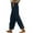 Navy Blue, variant on Brglopf Cotton Linen Pants for Women Plus Size Summer High Waist Drawstring Straight Leg Lounge Pant Casual Loose Side Split Beach Trousers with Pockets Grass Green XXXXL