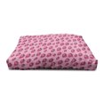 thumbnail image 4 of Fruit Pet House, Pop Art Style Strawberry Pattern Vibrant Toned Retro Fresh Fashion Graphic, Outdoor & Indoor Portable Dog Kennel with Pillow and Cover, 5 Sizes, Pale Pink Magenta, by Ambesonne, 4 of 5