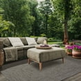 thumbnail image 1 of BNM Indoor/ Outdoor Multihued Rug, 4' x 6', Latte- White, 1 of 7