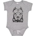thumbnail image 3 of Inktastic Pitbull Sketch Portrait with Dog Breed Name Boys or Girls Baby Bodysuit, 3 of 5
