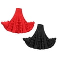 thumbnail image 1 of Vestido de baile latino Sunnimix Flamenco Salón Vals Largo Negro Rojo, 1 of 8