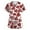 37-Red, variant on Women Scrub Top,Plus Size Women's V-Neck Short-Sleeve Workwear with Pockets Valentine's Day Printed Scrub Top - Multicolor - M