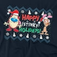 thumbnail image 2 of Ren & Stimpy Happy Stinky Holidays Christmas Unisex Adult T Shirt, 2 of 5