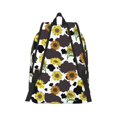 thumbnail image 2 of Rateoe Black Cow Sunflowers Pattern Canvas College Laptop Backpack,Travel Daypack,Durable Rucksack Travel Notebook Bag School Backpack Book Bag for Men Women-Small, 2 of 7