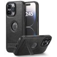 thumbnail image 3 of Luxury PU Leather Fold Bracket Holder Phone Case For iPhone 14 13 12 Pro Max 15 14 Pro Max Business Shockproof Silicone Cover, 3 of 5