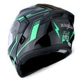 thumbnail image 5 of 1Storm Adult Motorcycle Modular Flip up Street Bike Full Face Dual Visor Helmet HB-B89CLS Arrow Green, 5 of 5