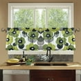 thumbnail image 4 of Yayeee Kitchen Curtains Tier Set of 2 Light Filtering 57"x36" Over Sink Window Panels, Gray Floral, 4 of 7