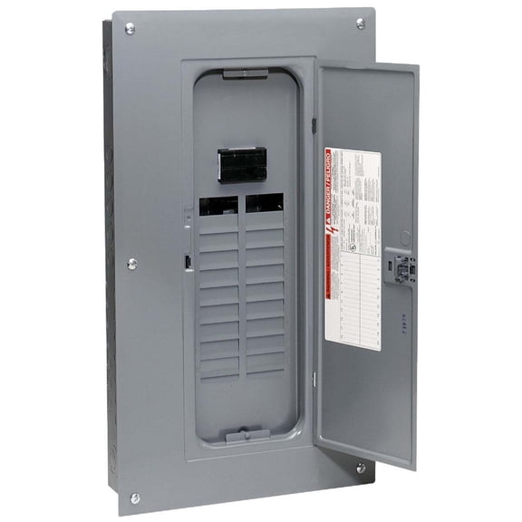 SQUARE D BY SCHNEIDER ELECTRIC Main Breaker-Installed Load Center, 100-Amp HOM2040M100PC
