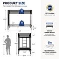 thumbnail image 3 of Aukfa Twin over Twin Metal Bunk Bed with Guardrails and Reversible Ladder for Kids, Black, 3 of 8