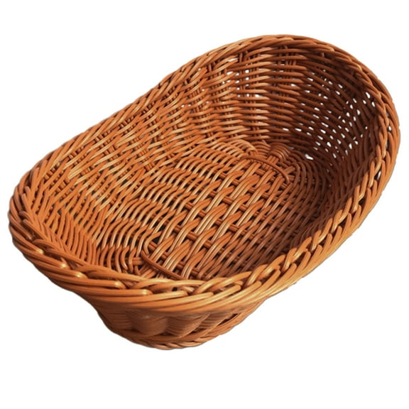 PAMINGONO Wear Resistant Storage Basket Brown Plastic 1Pack 7.5X13X19In
