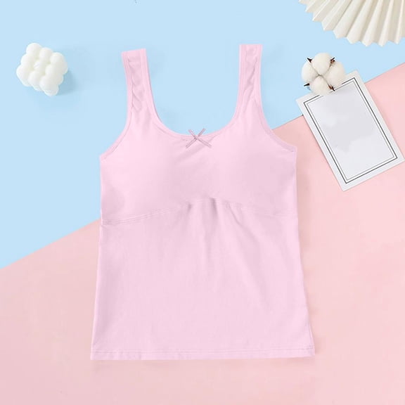 Bxsruta Girls 8-12 Training Bras Wirefree Breathable Lightly Lined Cotton Soft Everyday Teen First Bra