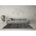 thumbnail image 3 of Ahgly Company Indoor Round Abstract Gray Modern Area Rugs, 4' Round, 3 of 4