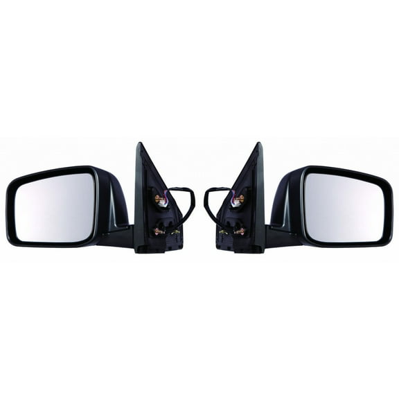 For Nissan Rogue 2008-2013 Door Mirror Driver and Passenger Side | Pair | Power | Heated | Textured Black | Replacement For 96302JM200, 96374JM00A | NI1320199