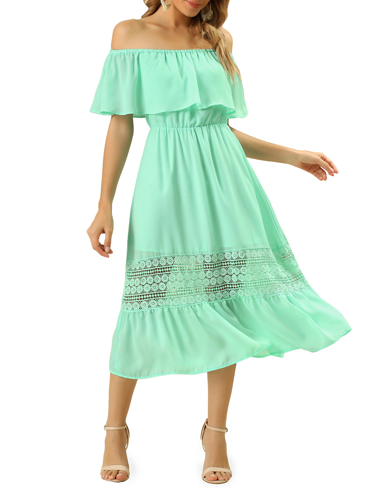 Unique Bargains Women's Off Shoulder 