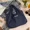 Navy Blue, variant on Foldable Keychain Bag Reusable Grocery Bags for Shopping Foldable & Expandable Handbag with Key Ring for Travel Daily Use Organiser