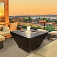 thumbnail image 2 of Sunbeam Contemporary Style Aluminum Fire Table in Brown Finish, 2 of 7