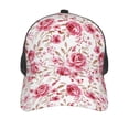 thumbnail image 3 of Lsque Rose Flowers Printed Trucker Hat - Baseball Cap for Men Women - Breathable Mesh Side, Adjustable Fit - for Casual Wear, 3 of 7
