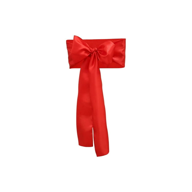Decoraciones de Boda para Mesas - Silla de Satén Rojo con Tira de Mantel, Decoraciones de la Silla de Banquete Reutilizables para la Celebración