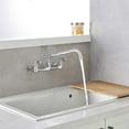 thumbnail image 2 of Kitchen Faucet Wall Mount with 10 Inch Swivel Spout 10" Center Commercial Sink 2-Handle NSF No Lead Faucet Mixer Tap Polish Chrome, 2 of 18