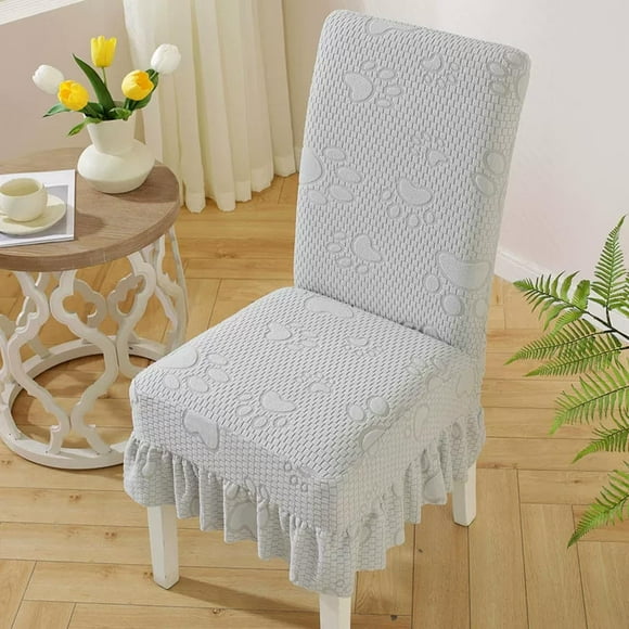 Housse de Chaise en Tricot Extensible, Housse de Chaise de Salle à Manger Épaissie, Siège et Dossier Intégrés, Protection Toutes Saisons pour Meubles de Salle à Manger à la Maison Sopatenor