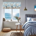 thumbnail image 6 of Valances for Windows Ocean Starfish Shell Flower Vase Rod Pocket Short Curtain for Bathroom Living Room Bedroom Floral Sea Wave Beach Scene 1 Panel 54x18in, 6 of 9