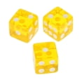 thumbnail image 3 of 100 dados acrílicos amarillos translúcidos de seis caras para juegos de fiesta, 16 mm, 3 of 8