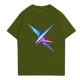 thumbnail image 3 of NAMTYQX Mens T Shirts Crew Neck Flex Casual Elastic Lightweight Relaxed Fit Short Sleeve Boho Patterns Plus Size Graphic Tees Men Army Green Size M, 3 of 5