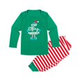 thumbnail image 4 of Disfraces de Año Nuevo 2024 Conjuntos familiares a juego Conjunto de pijamas navideños Traje de casa a rayas con letras Look de ropa de dormir informal suave, 4 of 5