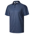 thumbnail image 2 of GENTS BLISS Golf Men Shirts Short Sleeve Shirts for Men Floral Print Men Polo Shirts, 2 of 12