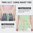thumbnail image 6 of Colorful Grid Checkered Pattern Apron-Garden Aprons for Women with Pockets-Cotton Linen Waterproof Kitchen Cooking Gardening Aprons Adjustable for Kitchen,Cooking,BBQ and Salon 33x27 Inch, 6 of 7