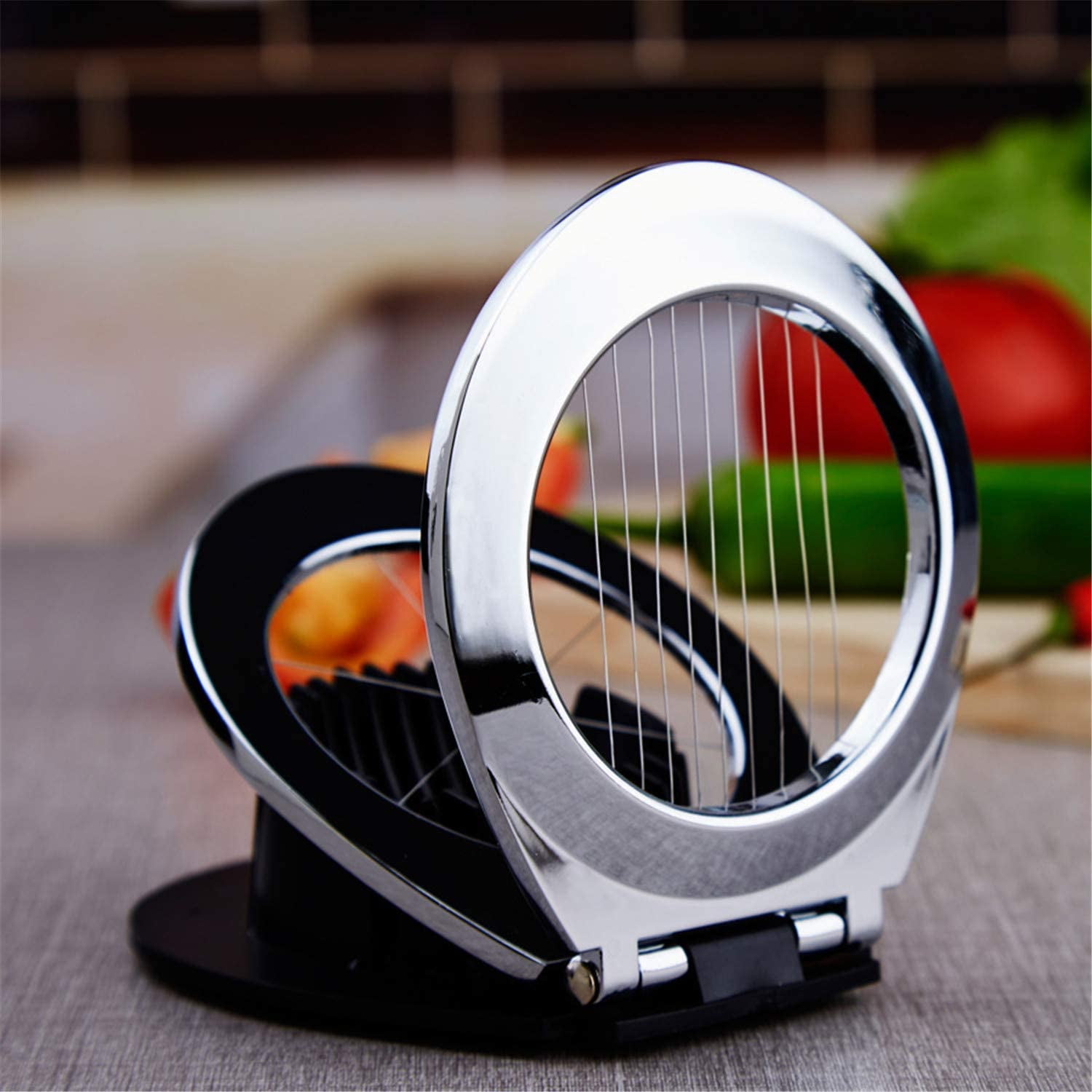 Shop for Stainless Steel 3 in 1 Wire Boiled Egg Slicer Cutter Wedge Half  and Soft Vegetables Kitchen Tool (Blue) at Wholesale Price on