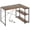 Rustic Brown + Black, variant on GVN 47Inch L-shaped Reversible Corner Computer Desk with Adjustable Storage Shelves, Study Writing Table for Home Office, Living Room, Study Room, Bedroom, White