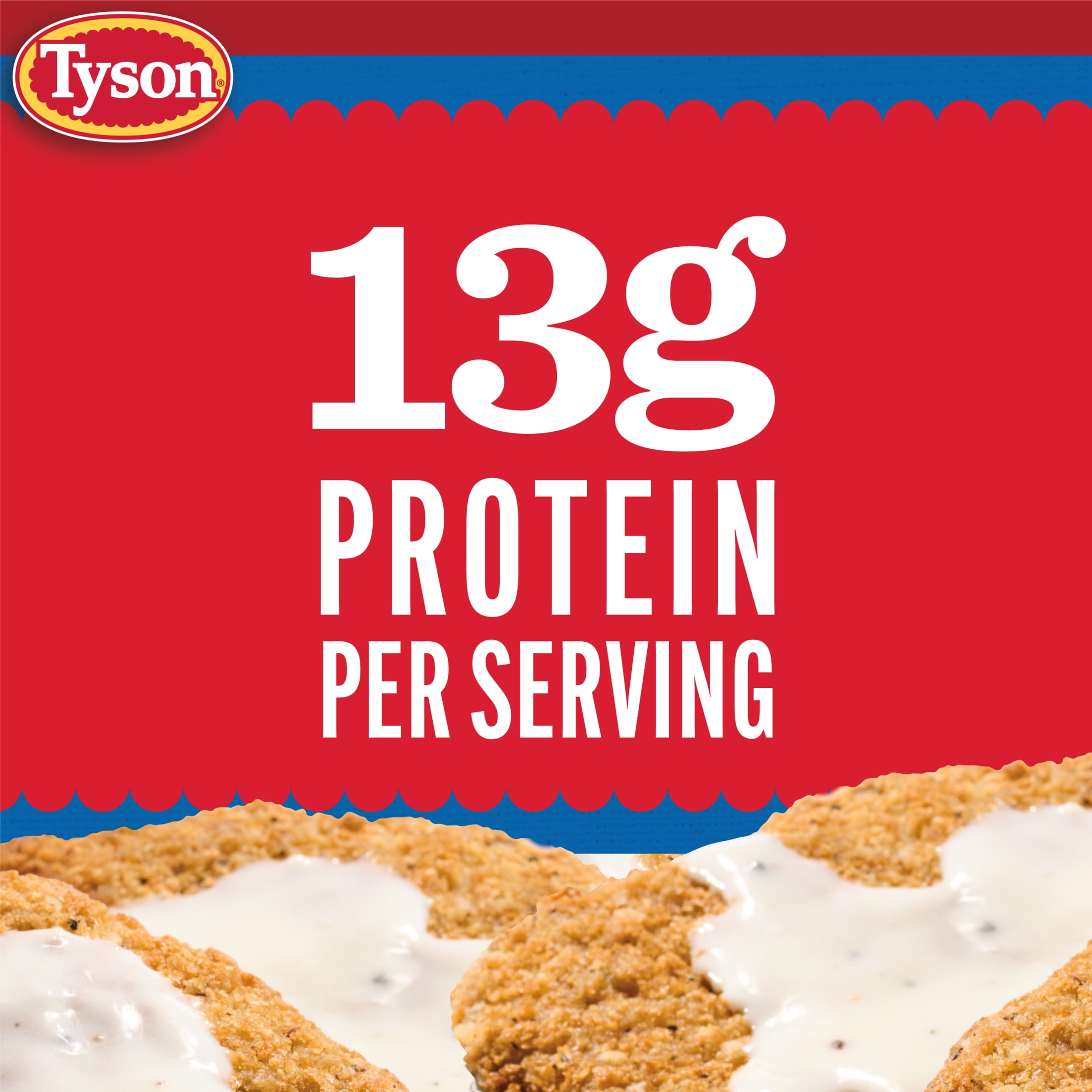 Tyson Country Fried Steaks with Gravy Mix, 22.75 oz (Frozen, Fully Cooked)