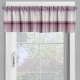 thumbnail image 5 of Ambesonne Buffalo Plaid Valance Pack of 2, Modern Timbermen Art, 54"X12", Dried Rose Grey Yellow, 5 of 5
