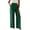 Green, variant on Women's High Waisted Straight Leg Pants, Office Work Trousers with Drape, Solid Color Wide Leg Pants for Business Casual, Professional and Everyday Wear Black L