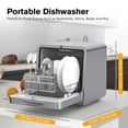 thumbnail image 7 of Advwin Upgraded Portable Countertop Dishwasher with 7 Washing Programs, 5L Water Tank, 360° Dual Spray, Air Dry & Baby Care for Apartments & RVs, No Installation Needed,Stellar Carbon, 7 of 7