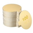 thumbnail image 1 of Uxcell 100 Pcs Round Cake Board with Tab, 3.15 Inch Round Cupcake Base Small Cake Plates for Dessert Cupcake Display Parties Weddings Birthdays, Gold Tone, 1 of 5