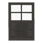 Shed Windows and More 12" x 18" Black Flush Mount Aluminum Frame Tempered Glass Window