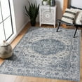 thumbnail image 7 of Hauteloom Hiti Hallway, Kitchen Washable Runner Rug - Traditional Oriental Medallion Carpet - Blue, Gray, Beige, Ivory - 2'7" x 7'3", 7 of 7