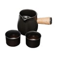 thumbnail image 4 of Tetera de cerámica con mango antiescaldaduras para cocina de restaurante. con 2 tazas, 4 of 9