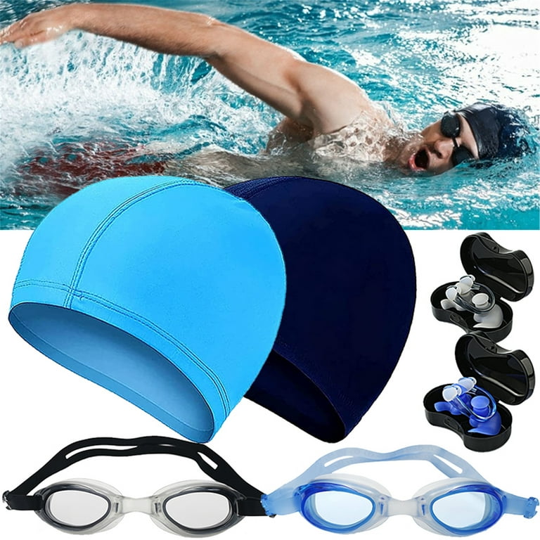 Swimming Caps Silicone Swimming Caps With Nose Clip Earplugs For