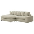 thumbnail image 4 of Lain Sectional Sofa with Reversible Chaise- 6 Throw Pillows- Beige Corduroy, 4 of 6