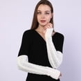 thumbnail image 4 of Yoyauz Women's Long Fingerless Gloves Arm Warm Knit Thumbhole Stretch, 4 of 6
