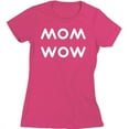 thumbnail image 2 of Funny Mom Wow Printed Design Tshirt Mothers Day Gift Short Sleeve T-Shirt Soft and Comfy Shirt, Lightweight Shirt Color Pink Medium, 2 of 3