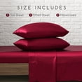 MR&HM Satin Sheet Set King 4 Pcs, Silky Elegant Luxurious King Size Bed