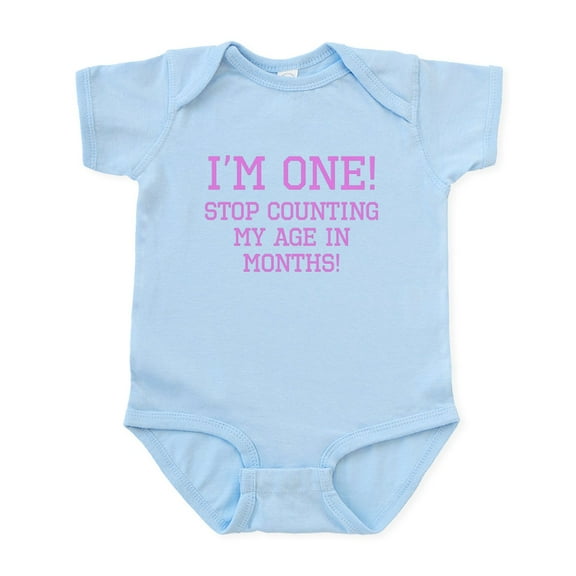 CafePress - Im One Stop Counting My Age In Months Body Suit - Baby Light Bodysuit, Size Newborn - 24 Months