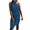 Blue, variant on Lilgiuy Women Casual Solid One Shoulder Sleeveless Bandage Irregular Dress